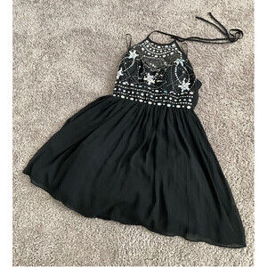 Women’s Fit and Flare‎ Black  Sequin Dress (Juniors 7/8)